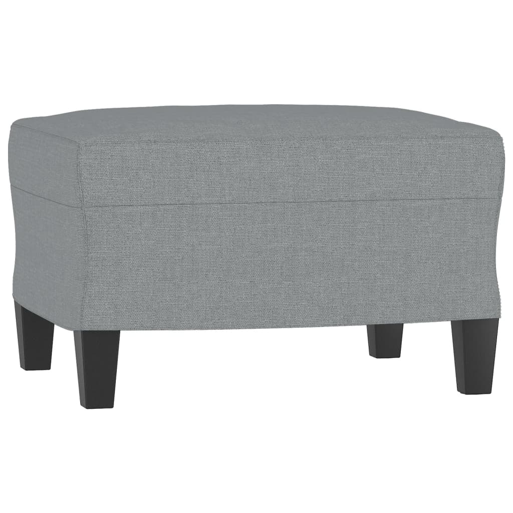 Canapé à 3 places avec repose-pieds Gris clair 180 cm Tissu - XIOS