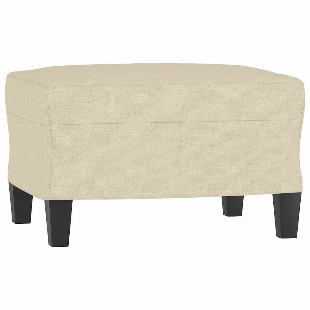 Canapé à 3 places avec repose-pieds Crème 180 cm Tissu - XIOS