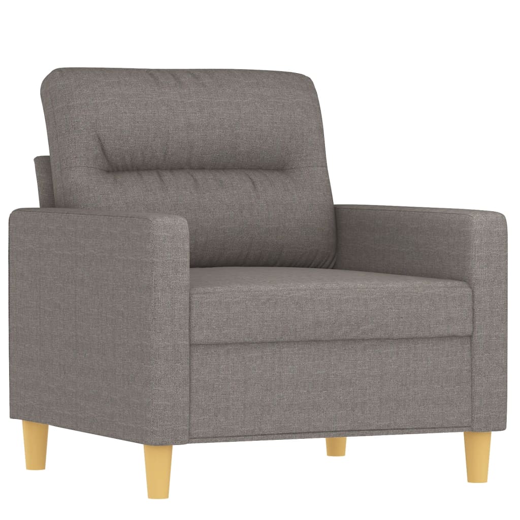 Fauteuil avec repose-pied Taupe 60 cm Tissu - XIOS
