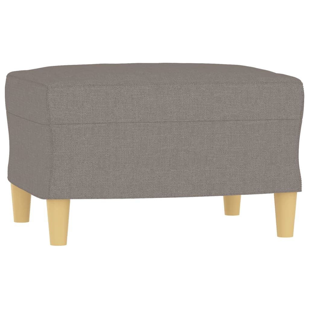 Fauteuil avec repose-pied Taupe 60 cm Tissu - XIOS