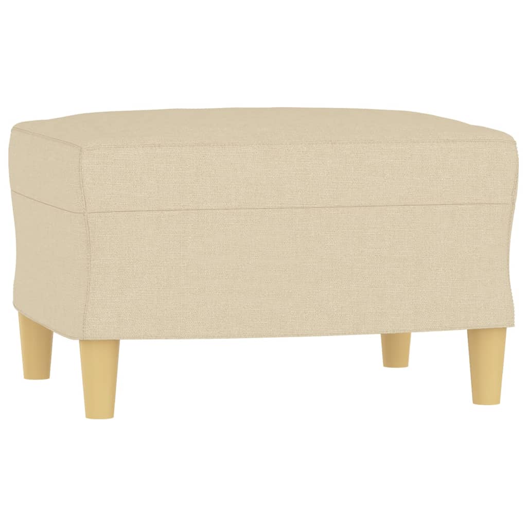Canapé à 3 places avec repose-pieds Crème 180 cm Tissu - XIOS