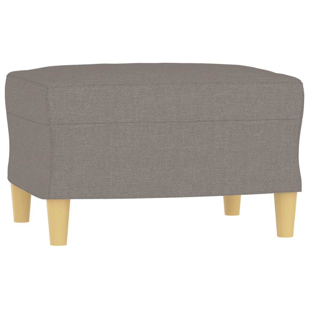 Canapé à 3 places avec repose-pieds Taupe 180 cm Tissu - XIOS