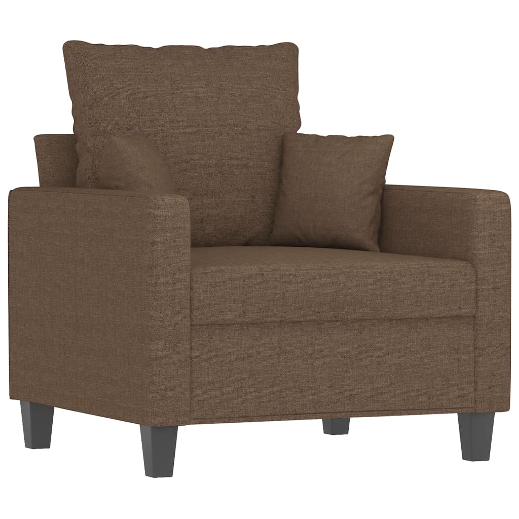 Fauteuil avec repose-pied Marron 60 cm Tissu - XIOS