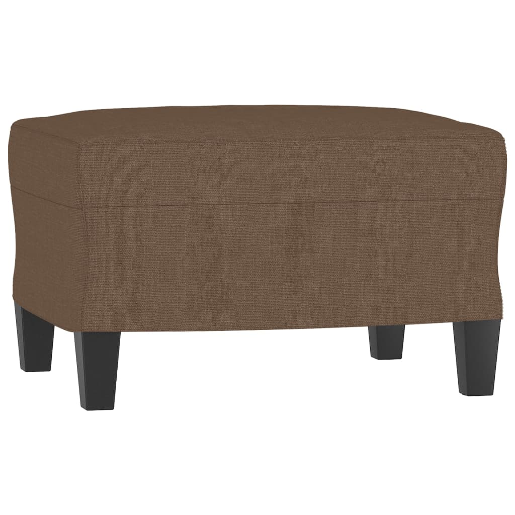 Canapé à 3 places avec repose-pieds Marron 180 cm Tissu - XIOS