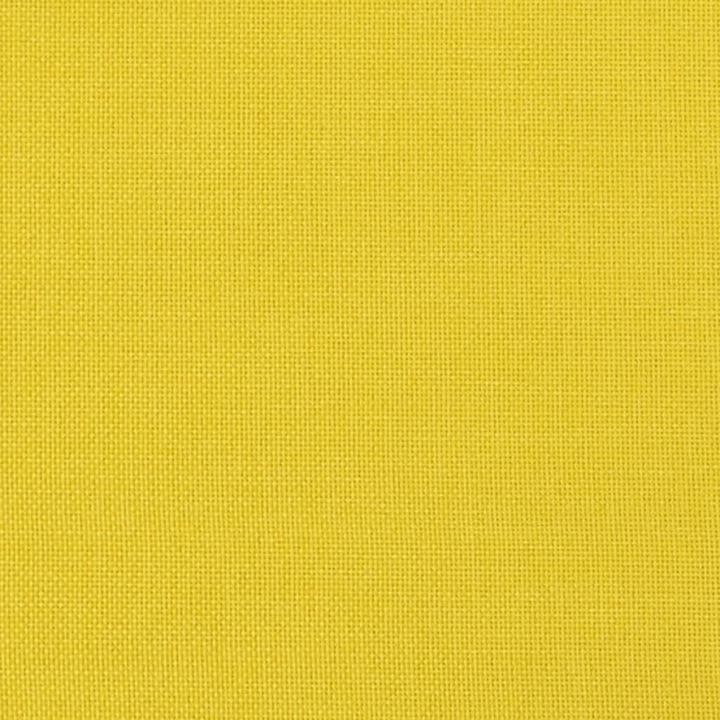 Canapé à 3 places avec repose-pieds Jaune clair 180 cm Tissu - XIOS