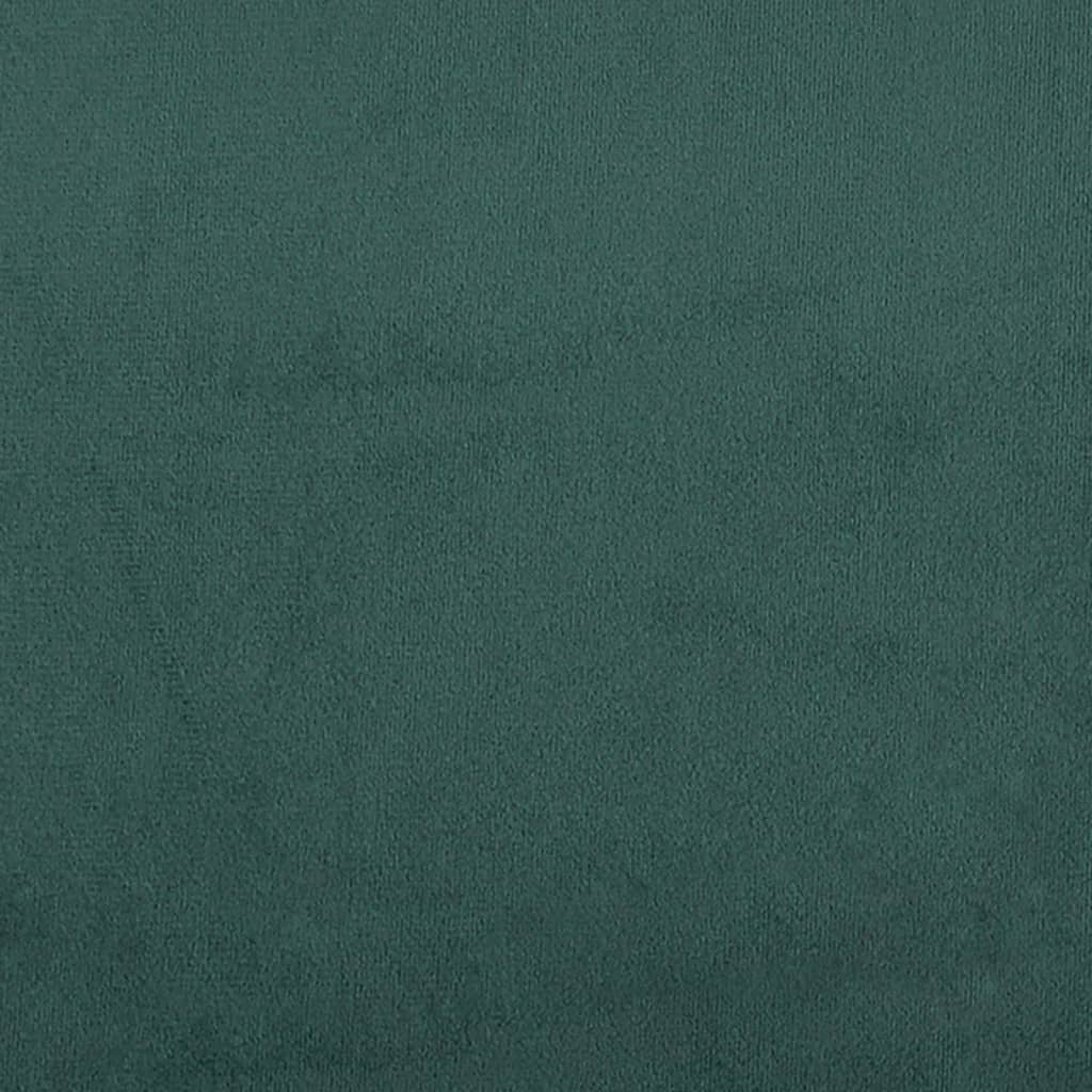 Canapé à 3 places avec repose-pieds Vert foncé 180 cm Velours - XIOS