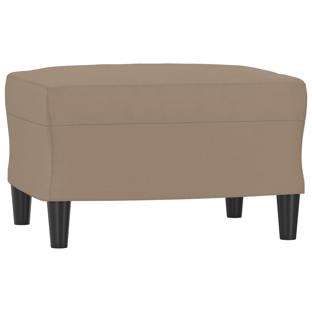 Fauteuil avec repose-pied Cappuccino 60 cm Similicuir - XIOS
