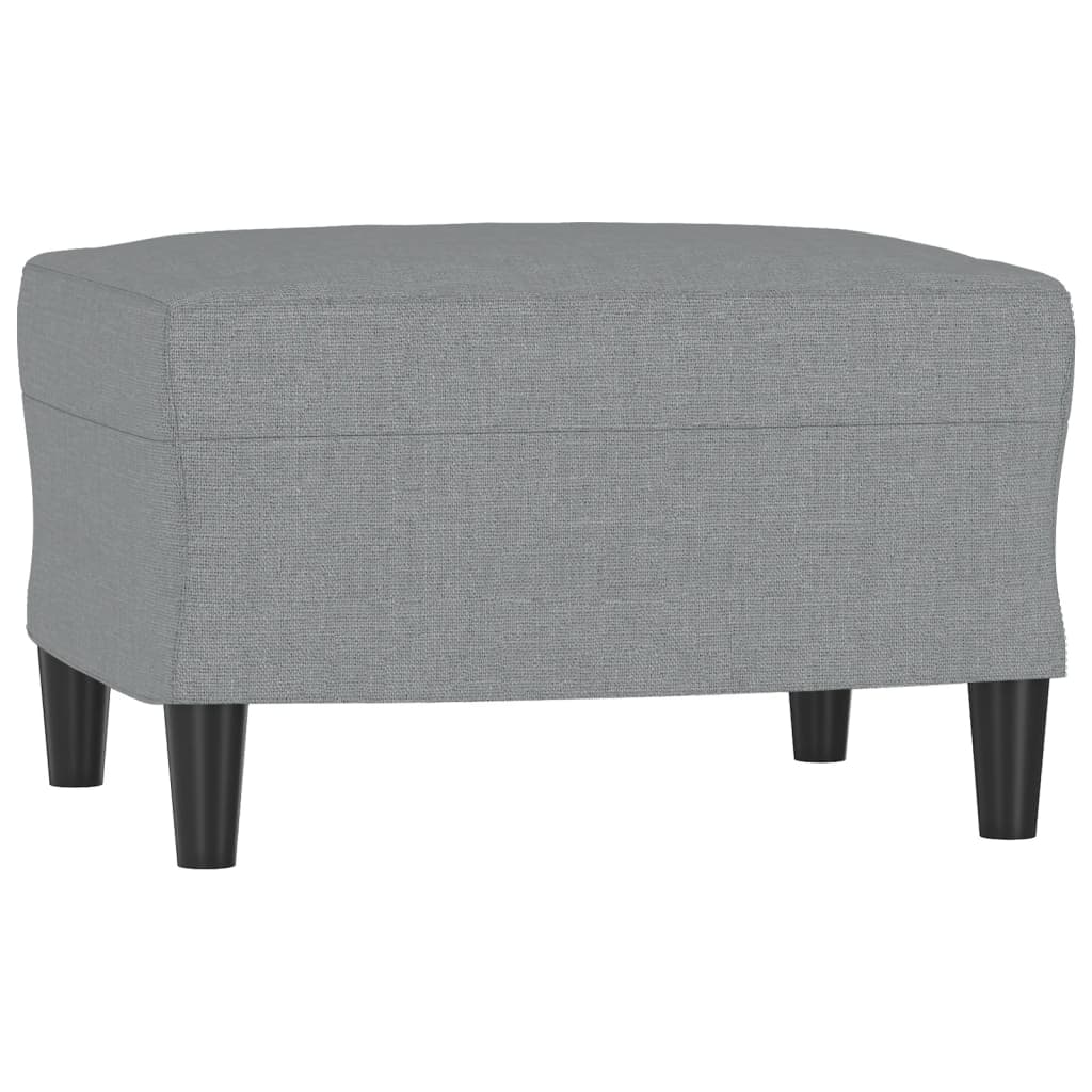 Fauteuil avec repose-pied Gris clair 60 cm Tissu - XIOS