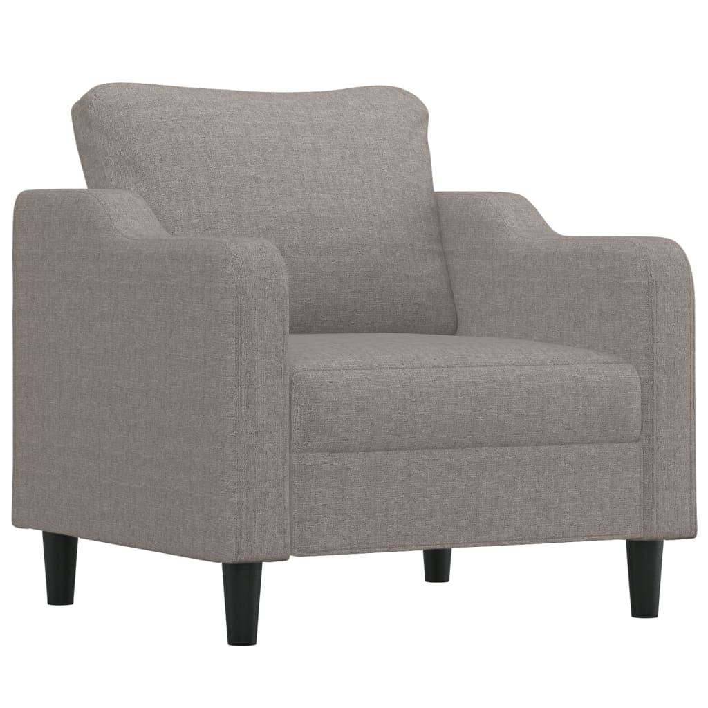 Fauteuil avec repose-pied Taupe 60 cm Tissu - XIOS