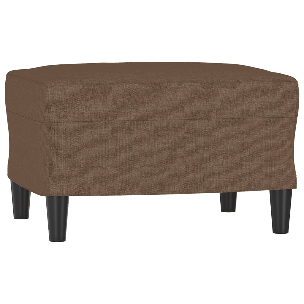 Canapé à 3 places avec repose-pieds Marron 180 cm Tissu - XIOS