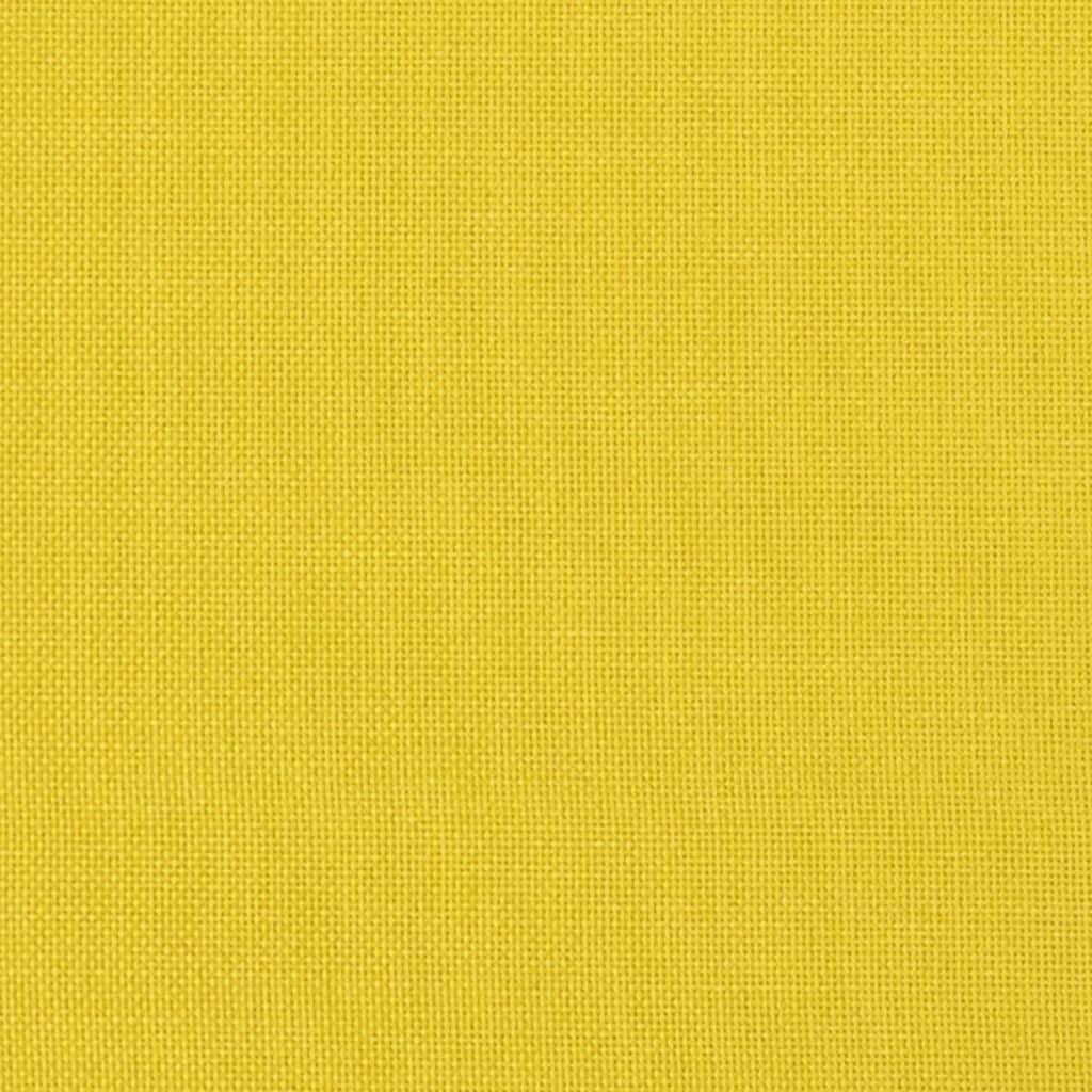 Canapé à 3 places avec repose-pieds Jaune clair 180 cm Tissu - XIOS