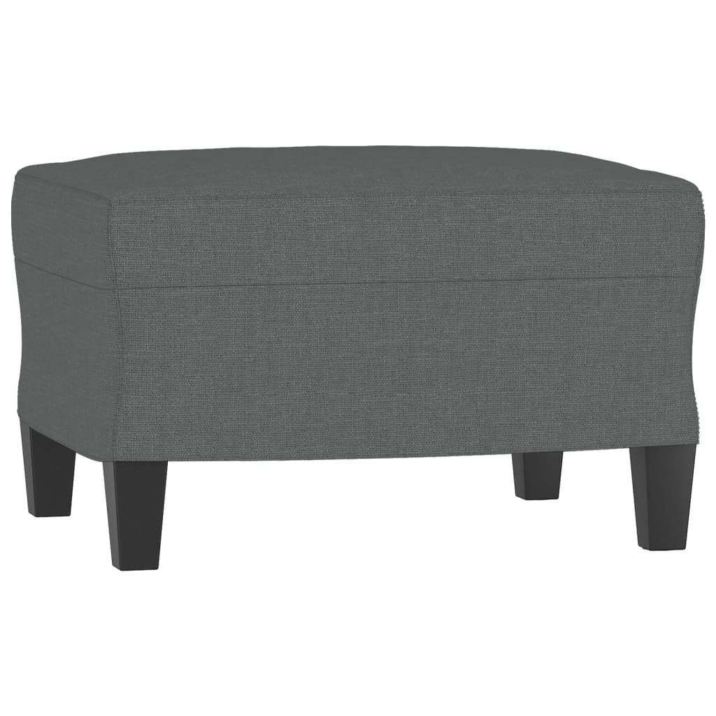 Fauteuil avec repose-pied Gris foncé 60 cm Tissu - XIOS