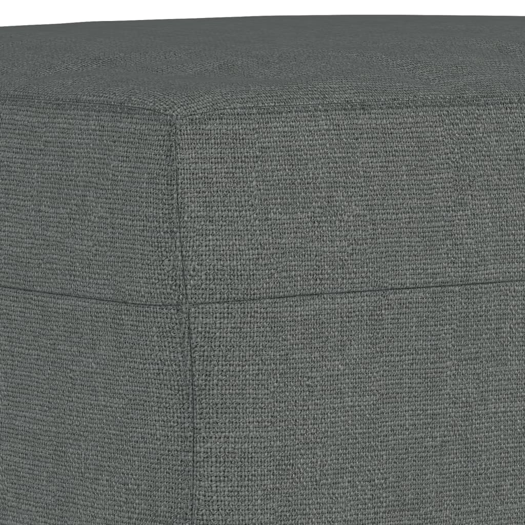 Fauteuil avec repose-pied Gris foncé 60 cm Tissu - XIOS