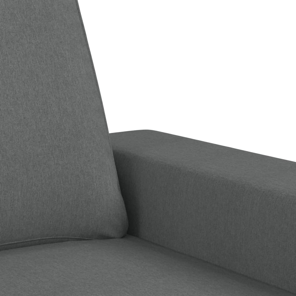 Fauteuil avec repose-pied Gris foncé 60 cm Tissu - XIOS