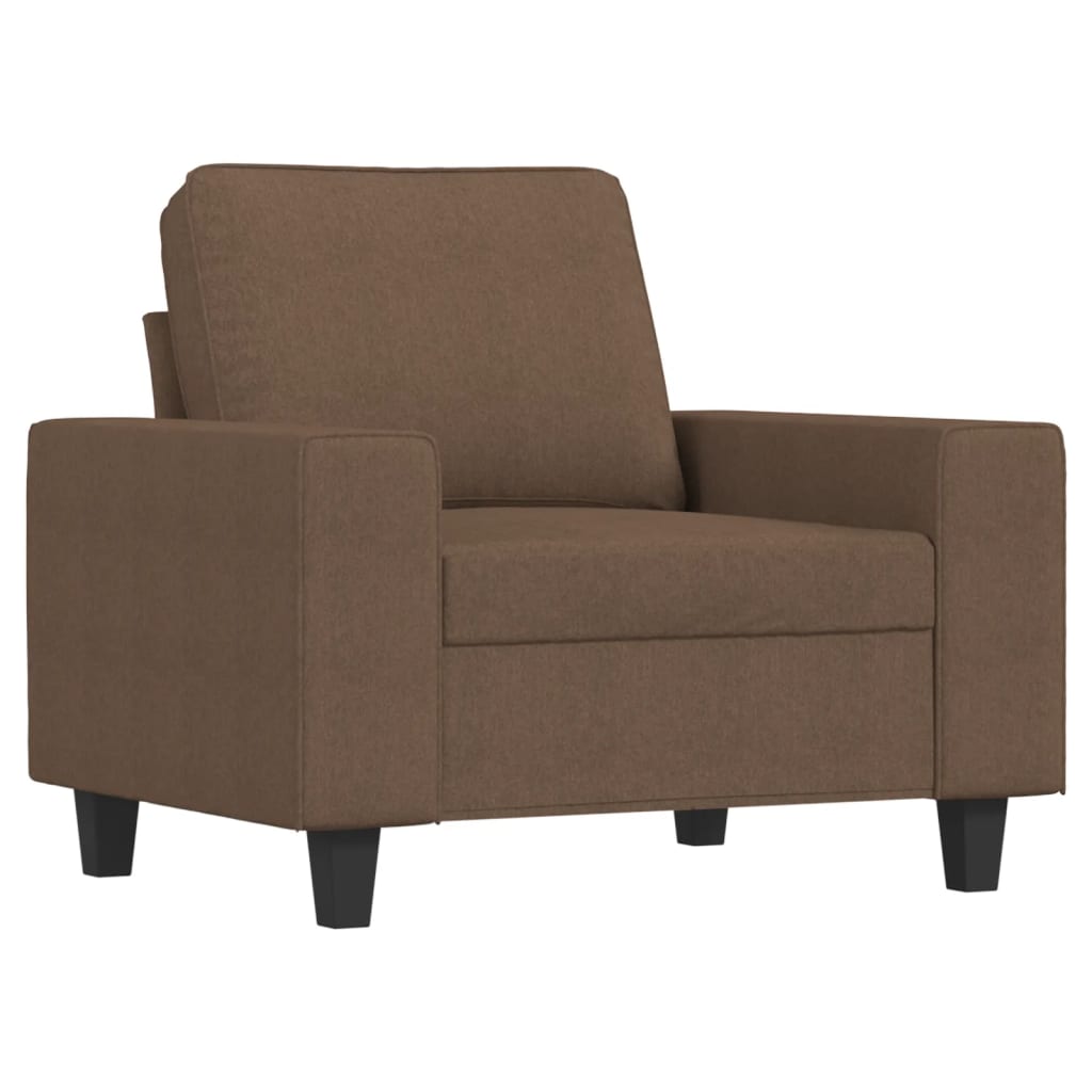 Fauteuil avec repose-pied Marron 60 cm Tissu - XIOS