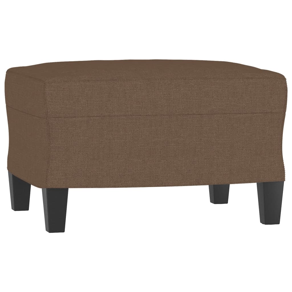 Fauteuil avec repose-pied Marron 60 cm Tissu
