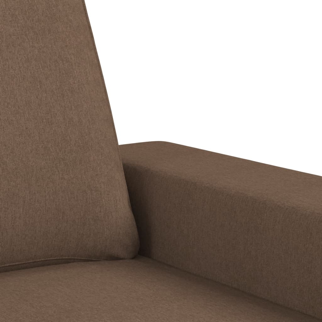 Fauteuil avec repose-pied Marron 60 cm Tissu - XIOS