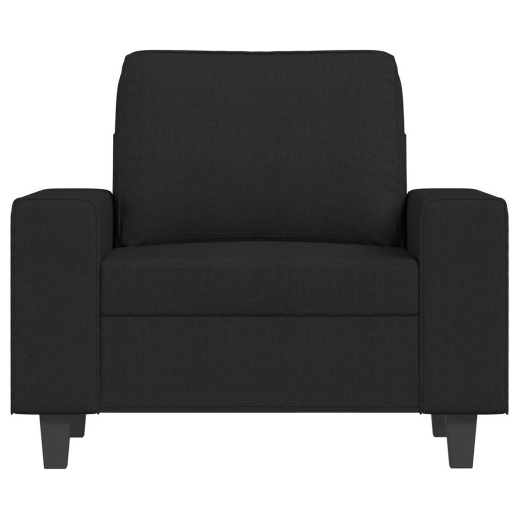 Fauteuil avec repose-pied Noir 60 cm Tissu - XIOS