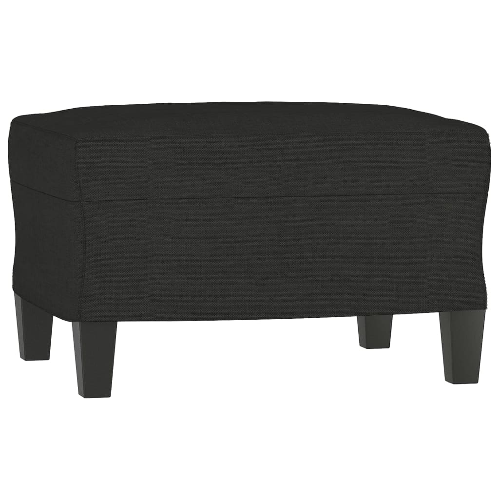 Fauteuil avec repose-pied Noir 60 cm Tissu - XIOS
