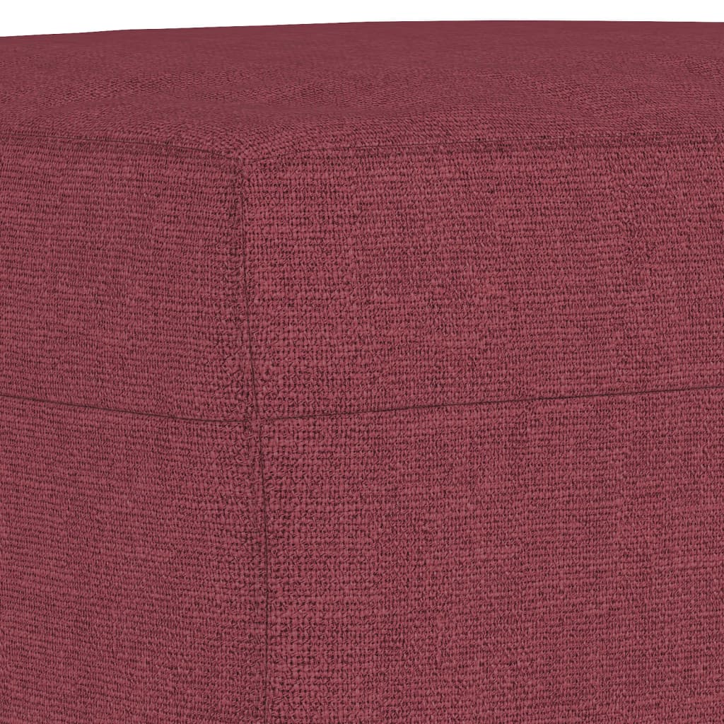 Fauteuil avec repose-pied Rouge bordeaux 60 cm Tissu - XIOS