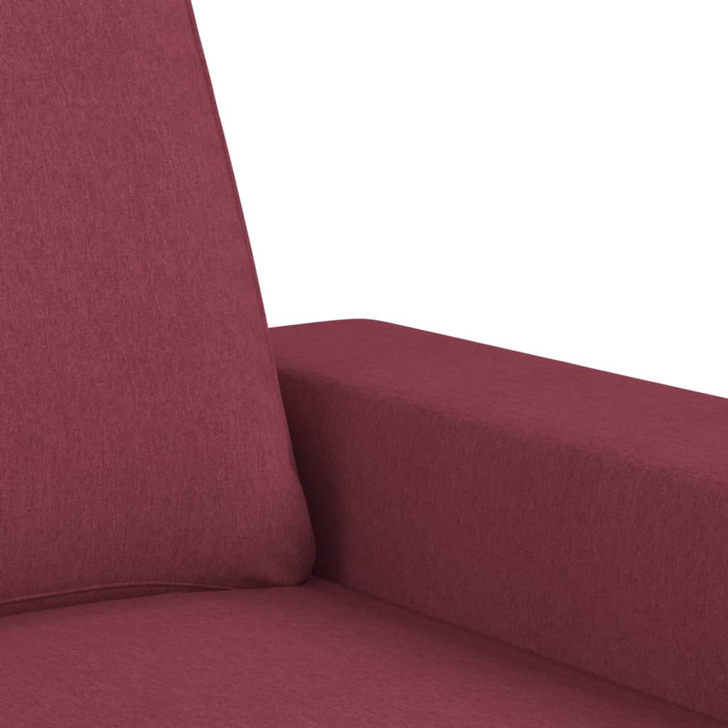 Fauteuil avec repose-pied Rouge bordeaux 60 cm Tissu - XIOS