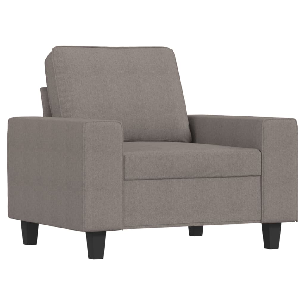Fauteuil avec repose-pied Taupe 60 cm Tissu - XIOS