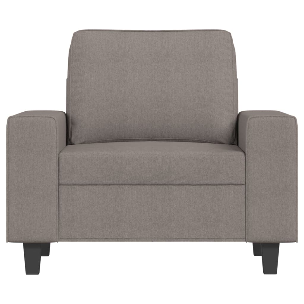Fauteuil avec repose-pied Taupe 60 cm Tissu - XIOS
