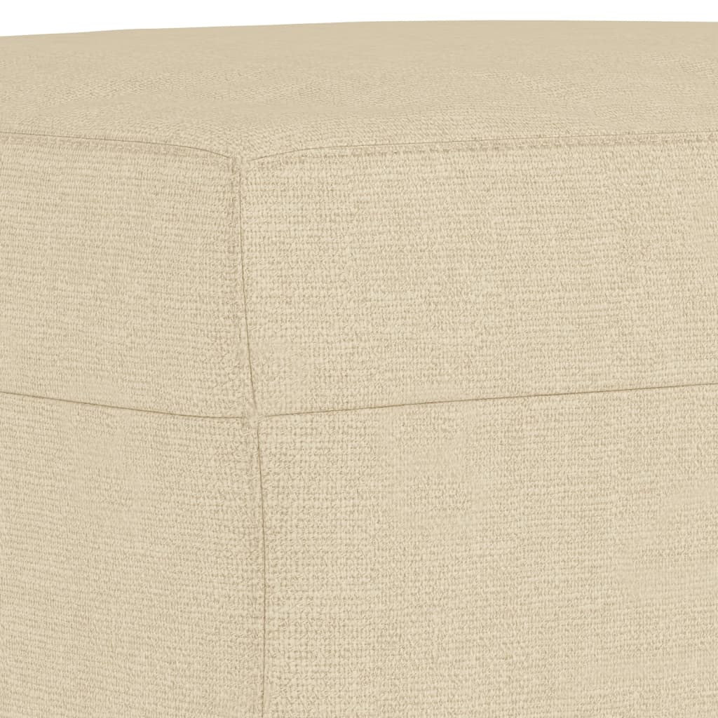 Canapé à 3 places avec repose-pieds Crème 180 cm Tissu - XIOS