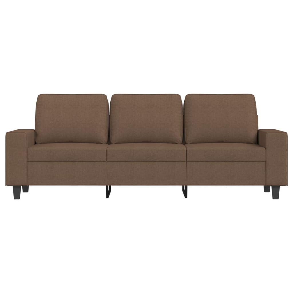 Canapé à 3 places avec repose-pieds Marron 180 cm Tissu - XIOS
