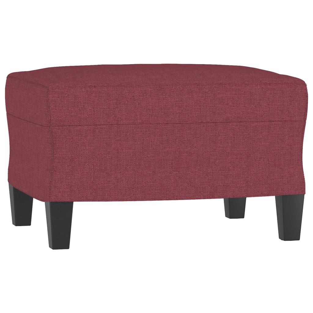 Canapé à 3 places avec repose-pieds Rouge bordeaux 180 cm Tissu - XIOS
