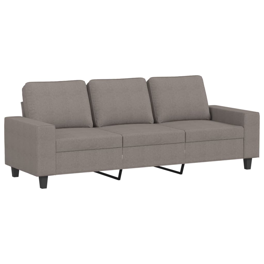 Canapé à 3 places avec repose-pieds Taupe 180 cm Tissu - XIOS