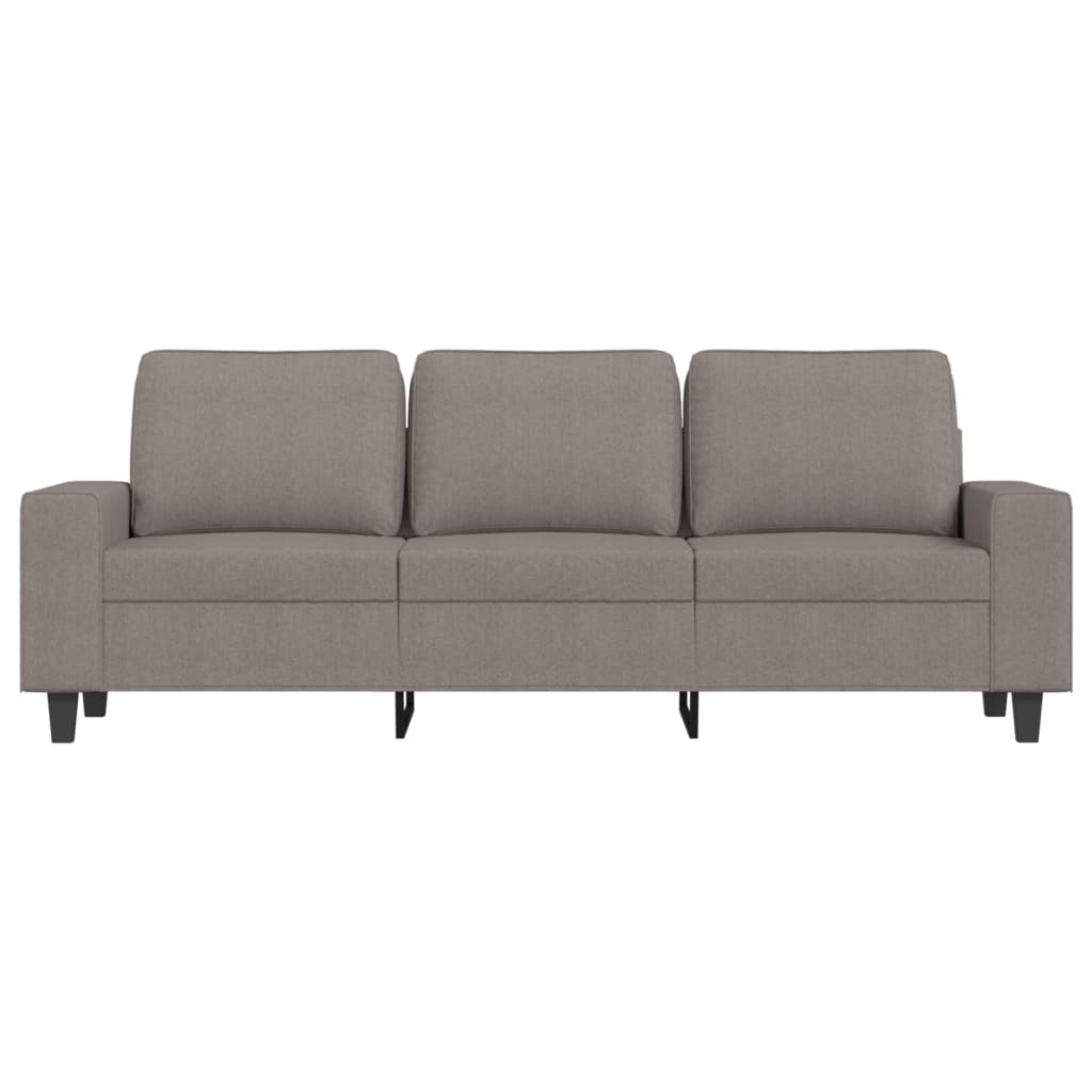 Canapé à 3 places avec repose-pieds Taupe 180 cm Tissu