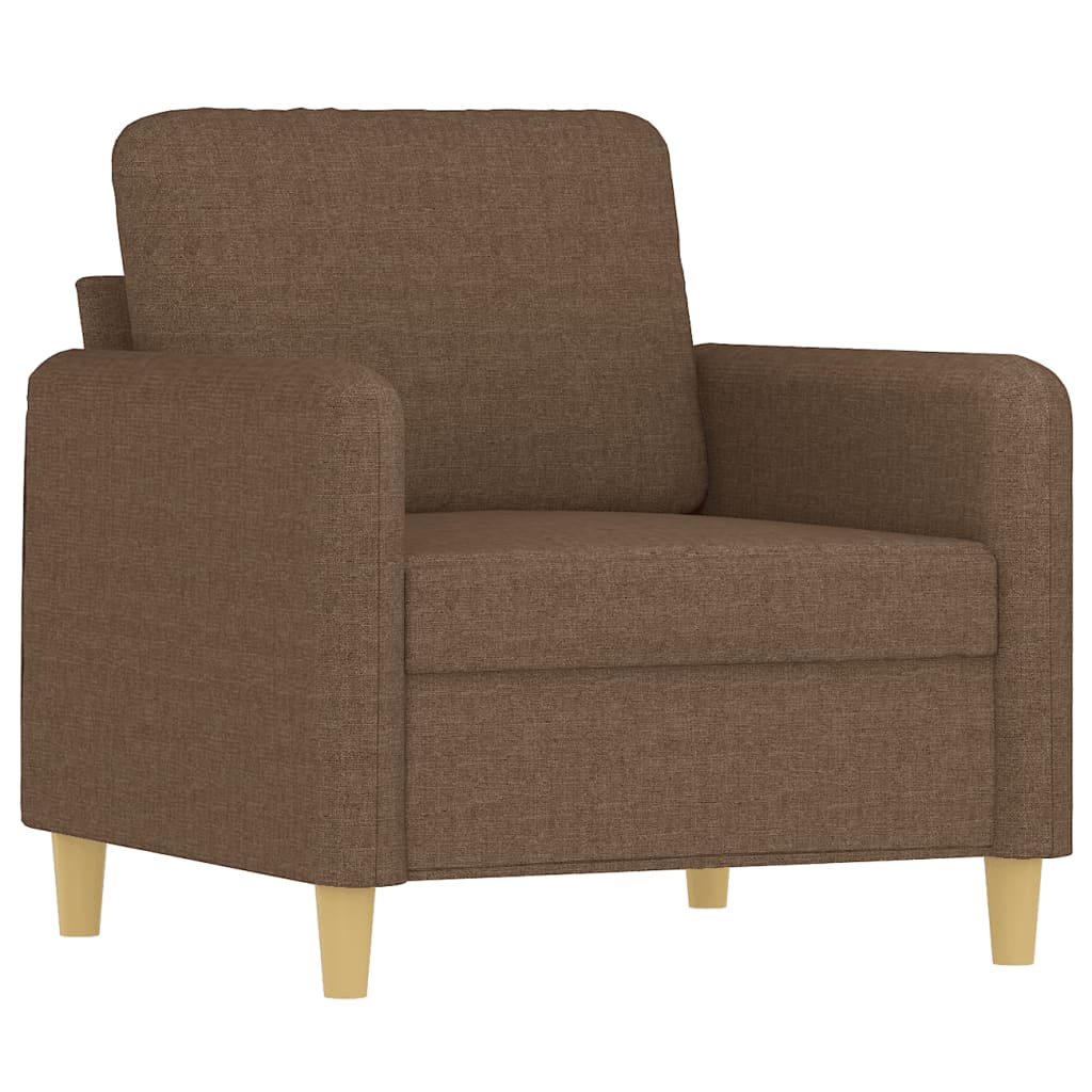 Fauteuil avec repose-pied Marron 60 cm Tissu - XIOS