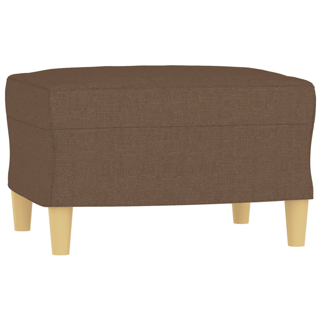 Fauteuil avec repose-pied Marron 60 cm Tissu - XIOS