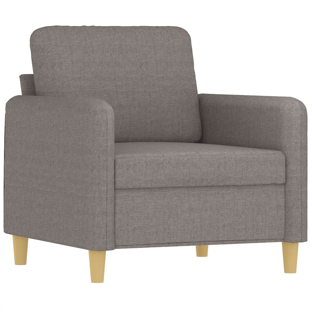 Fauteuil avec repose-pied Taupe 60 cm Tissu - XIOS
