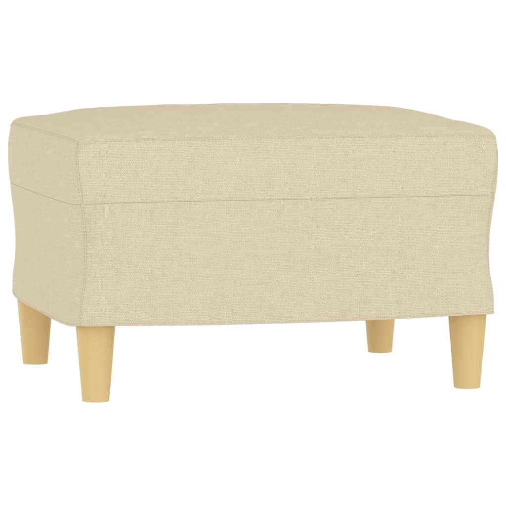 Canapé à 3 places avec repose-pieds Crème 180 cm Tissu - XIOS