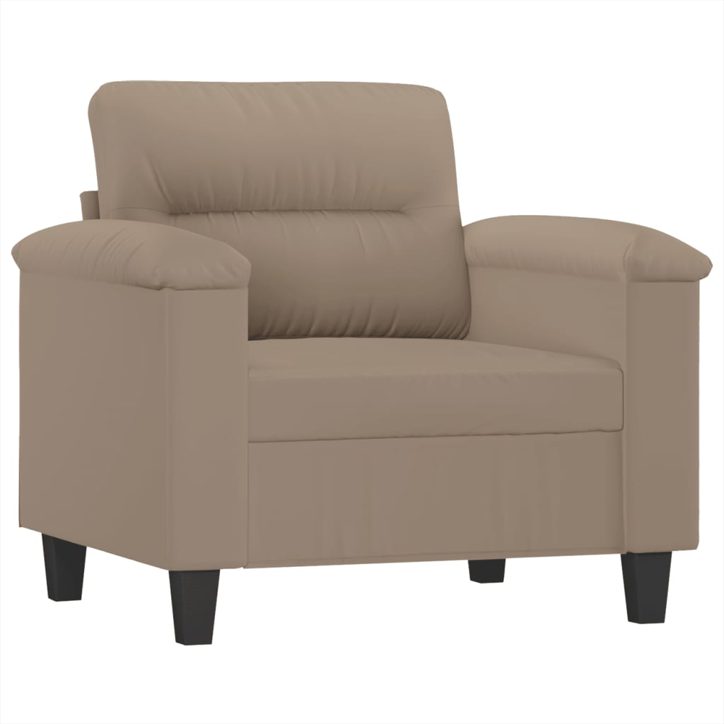 Fauteuil avec repose-pied Taupe 60 cm Tissu microfibre - XIOS