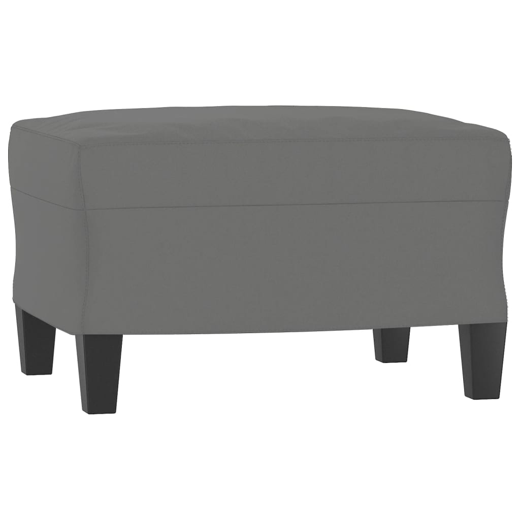 Fauteuil avec repose-pied Gris foncé 60 cm Tissu microfibre - XIOS