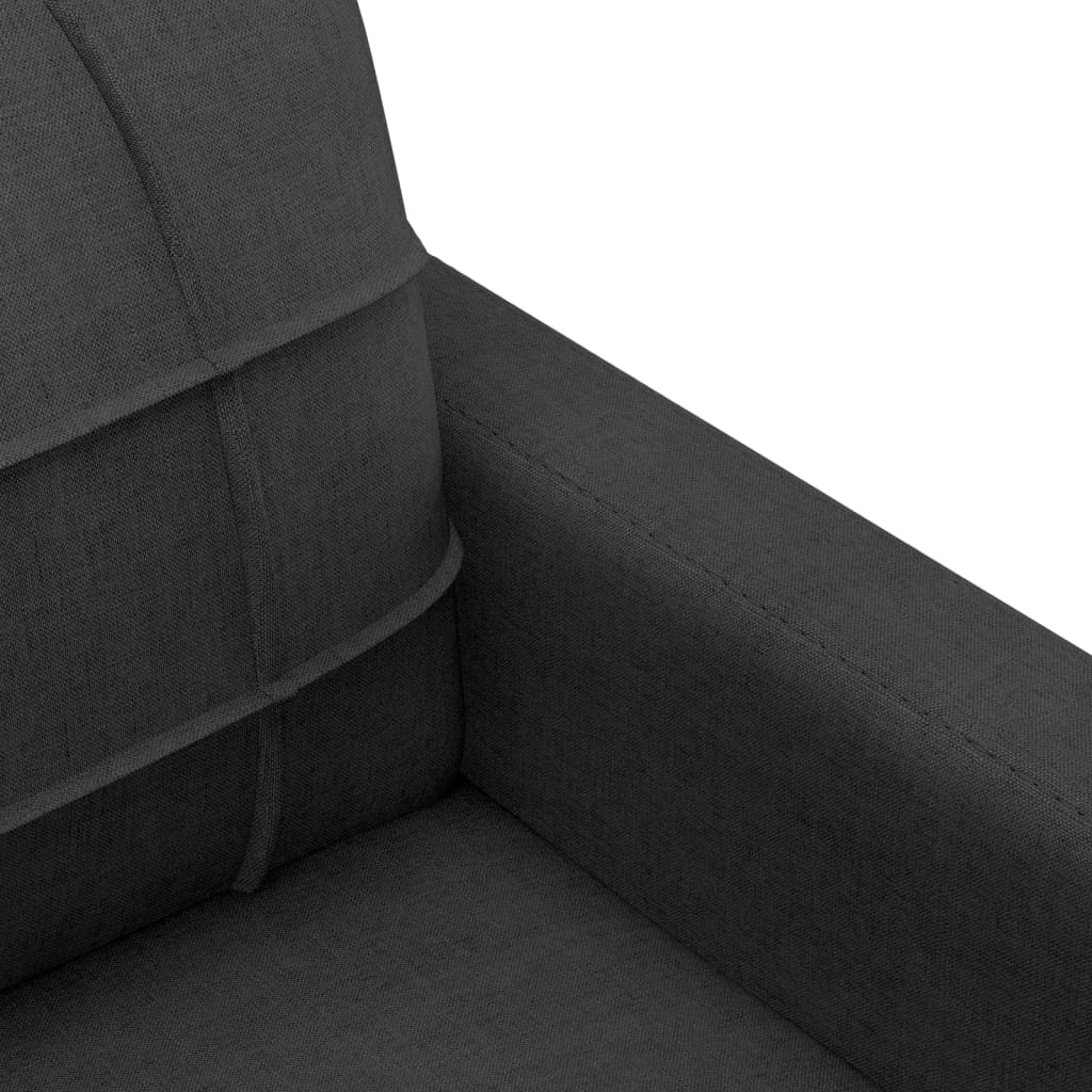Ensemble de canapés 3 pcs avec coussins Noir Tissu - XIOS