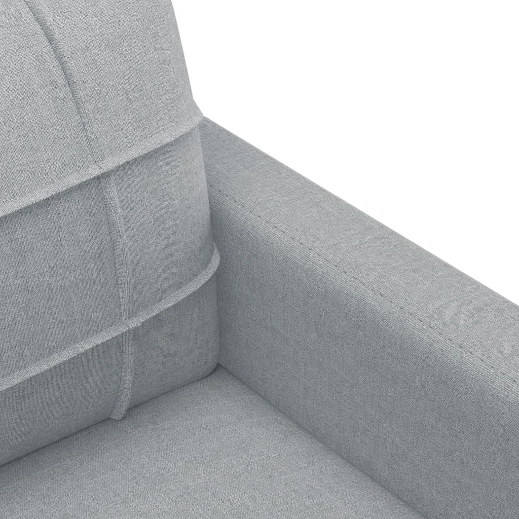 Ensemble de canapés 4 pcs avec coussins Gris clair Tissu