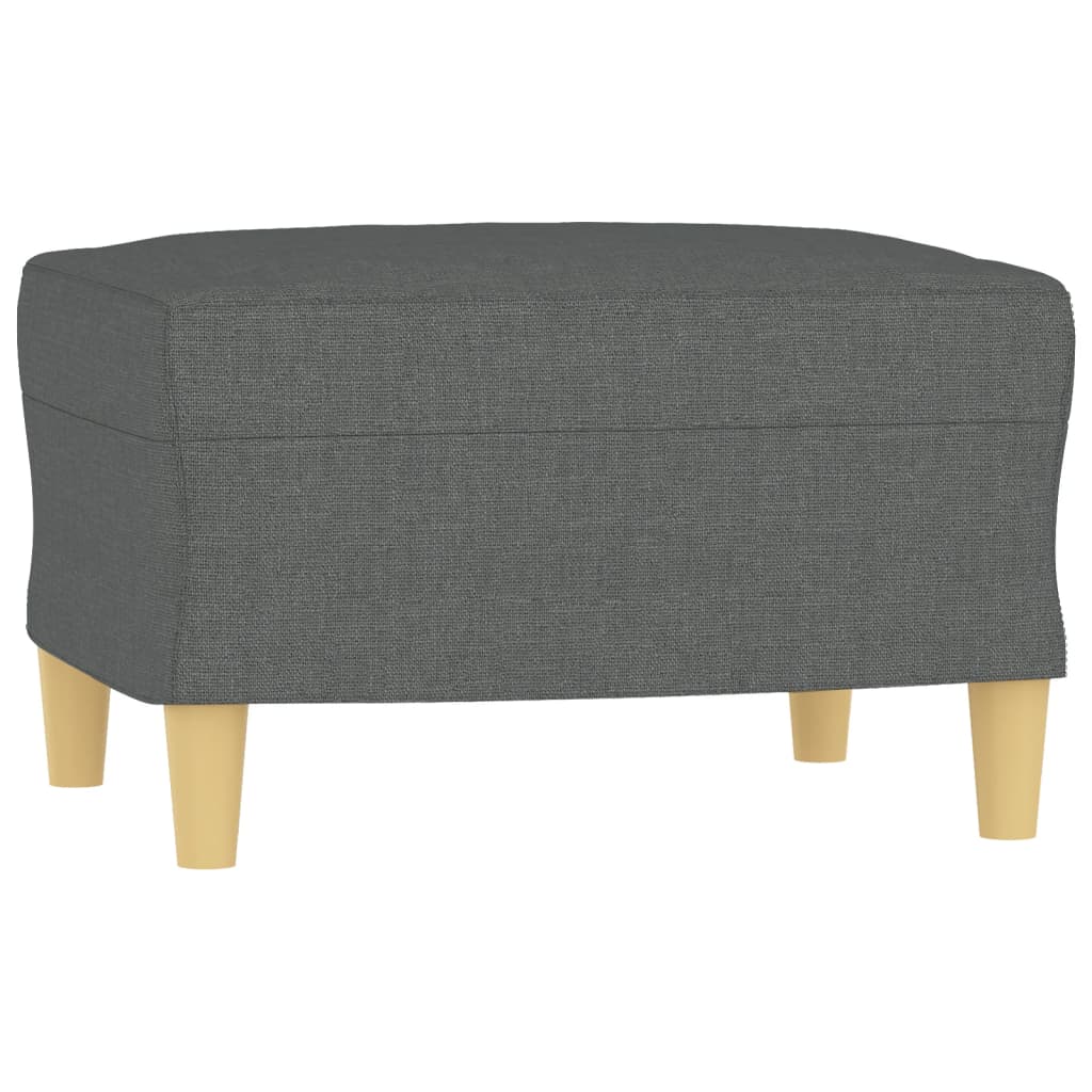 Ensemble de canapés 3 pcs avec coussins Gris foncé Tissu - XIOS