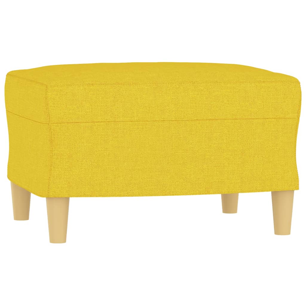 Ensemble de canapés 3 pcs avec coussins jaune clair tissu - XIOS