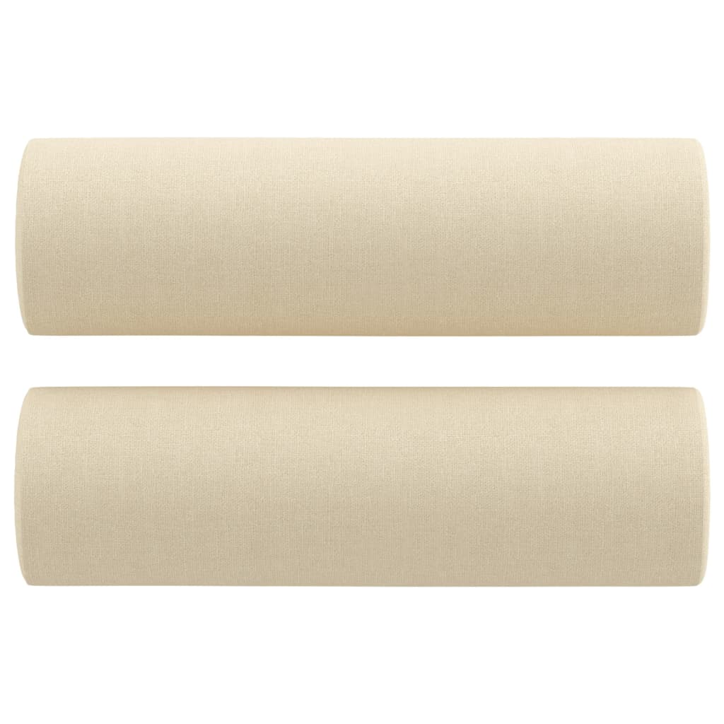 Ensemble de canapés 2 pcs avec coussins crème tissu - XIOS