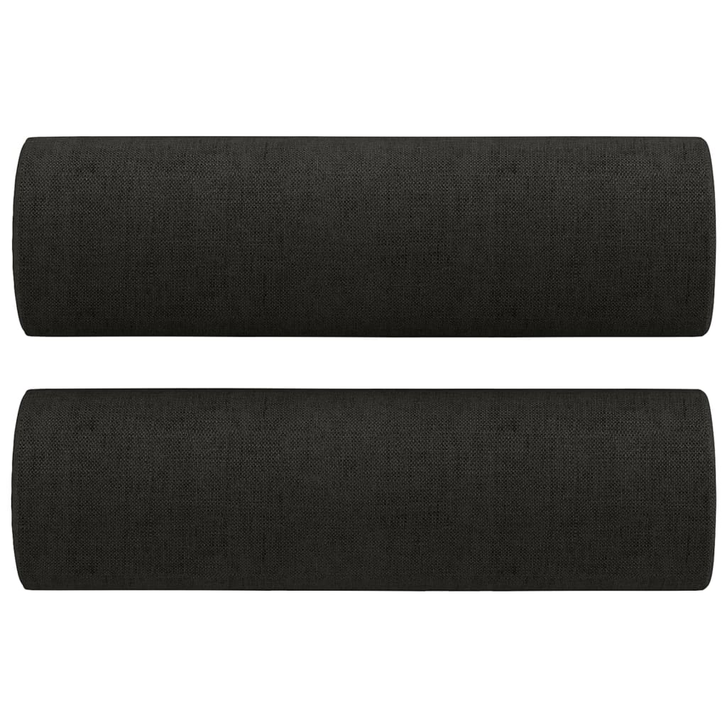 Ensemble de canapés 2 pcs avec coussins noir tissu - XIOS