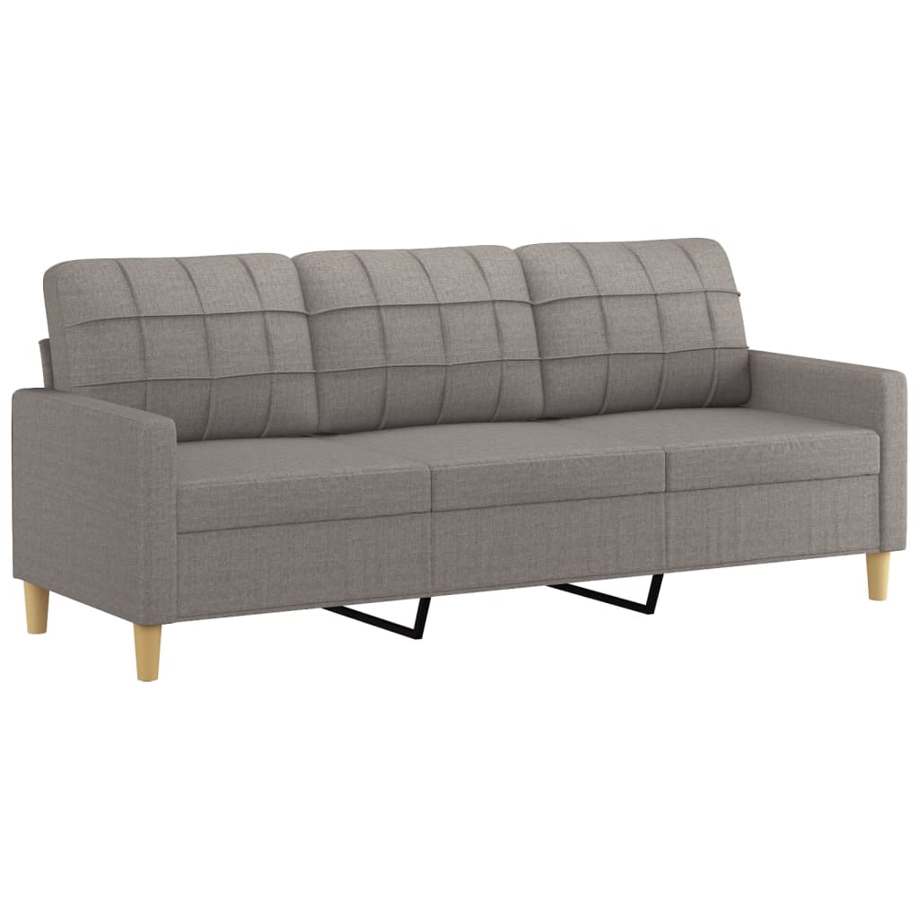 Ensemble de canapés 2 pcs avec coussins taupe tissu - XIOS