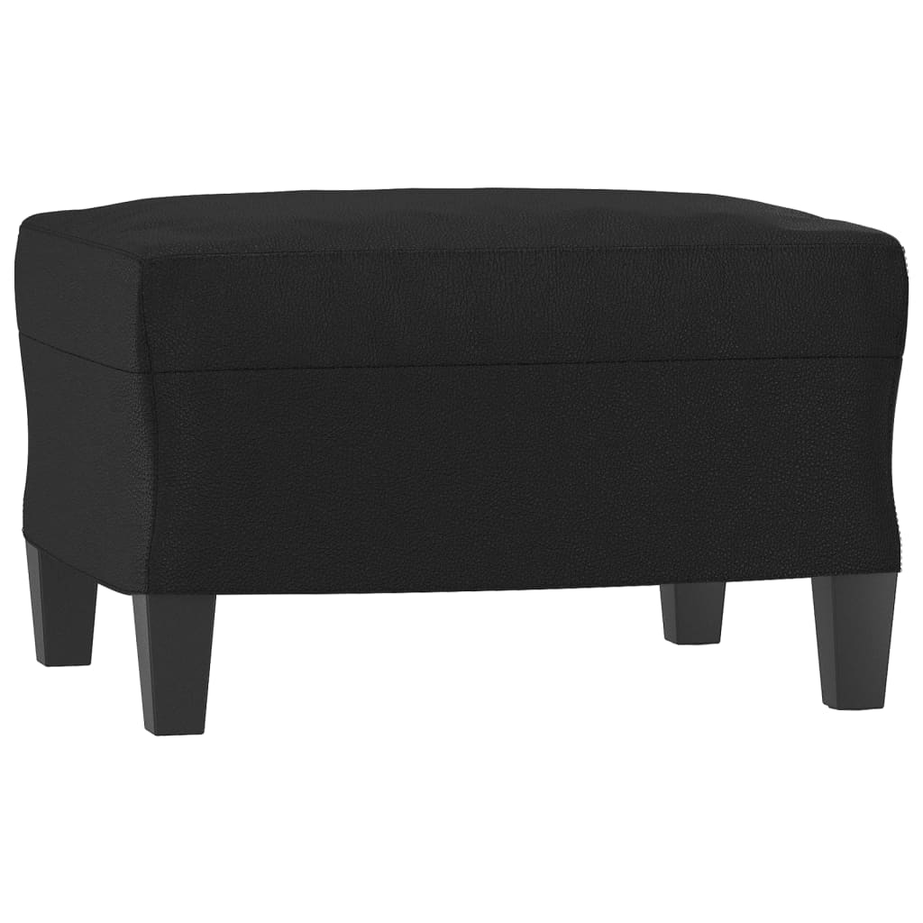 Ensemble de canapés 4 pcs avec coussins noir similicuir - XIOS