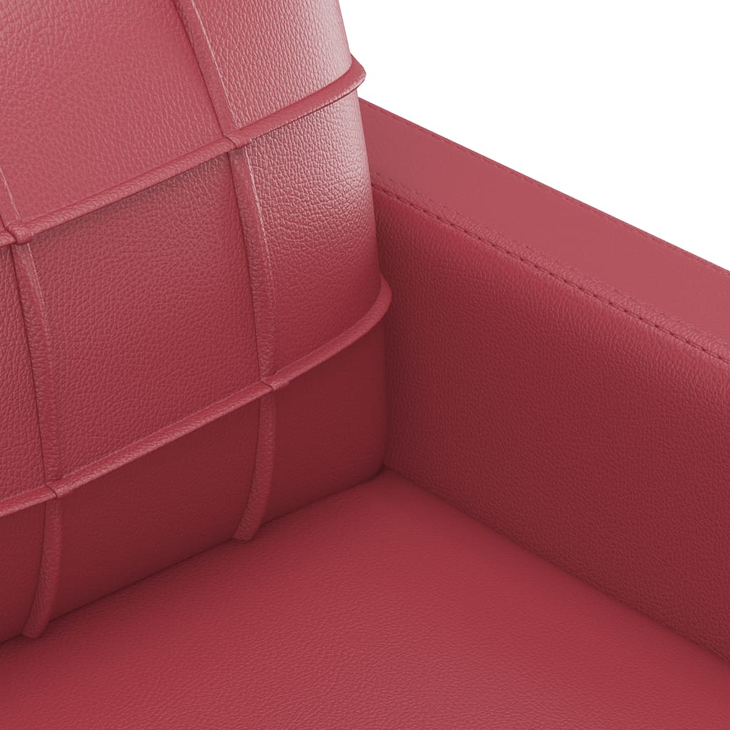Ensemble de canapés 3 pcs et coussins Rouge bordeaux Similicuir - XIOS