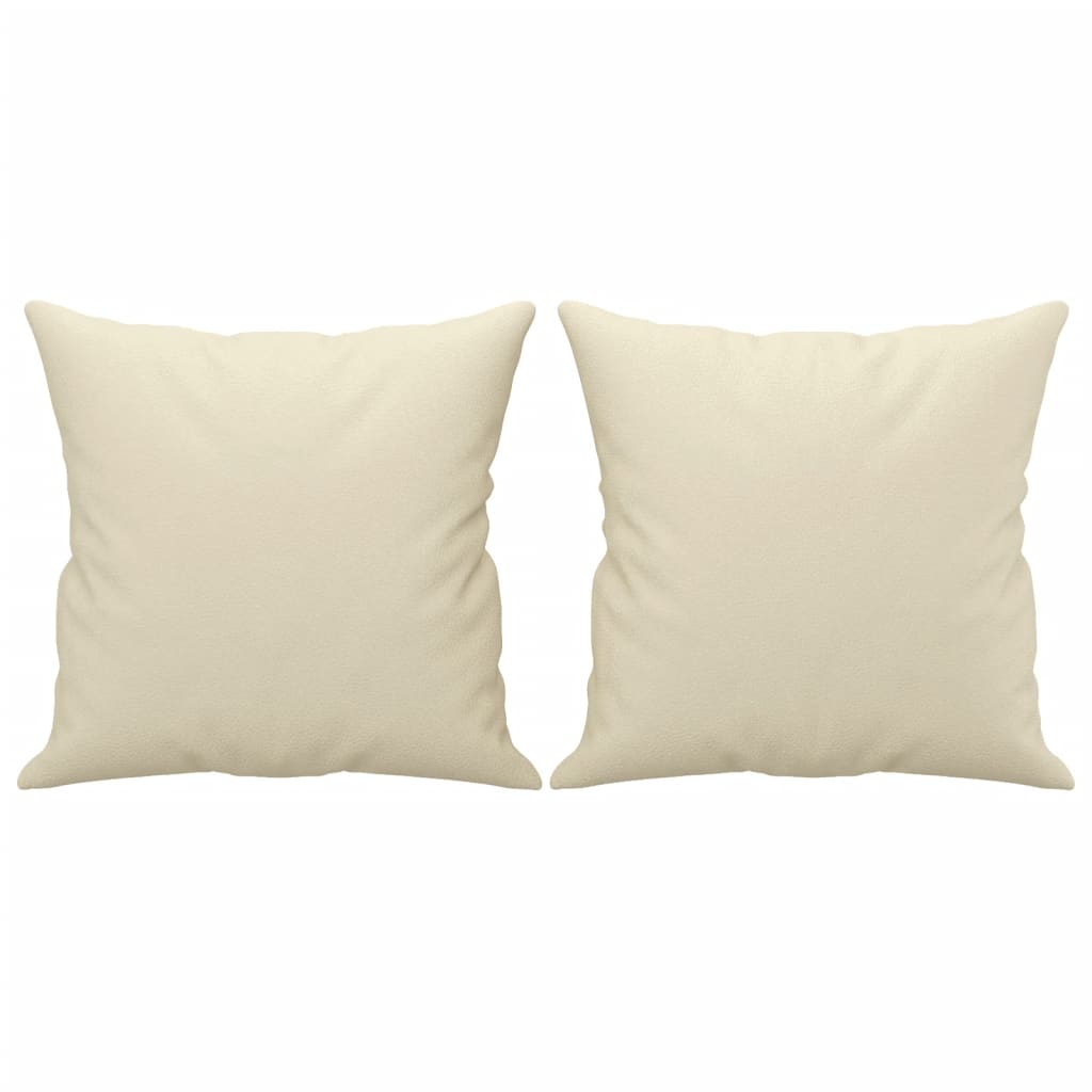 Ensemble de canapés 2 pcs avec coussins crème similicuir - XIOS