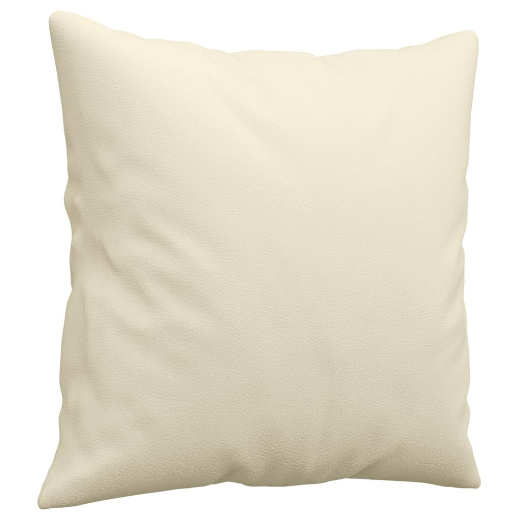 Ensemble de canapés 2 pcs avec coussins crème similicuir - XIOS
