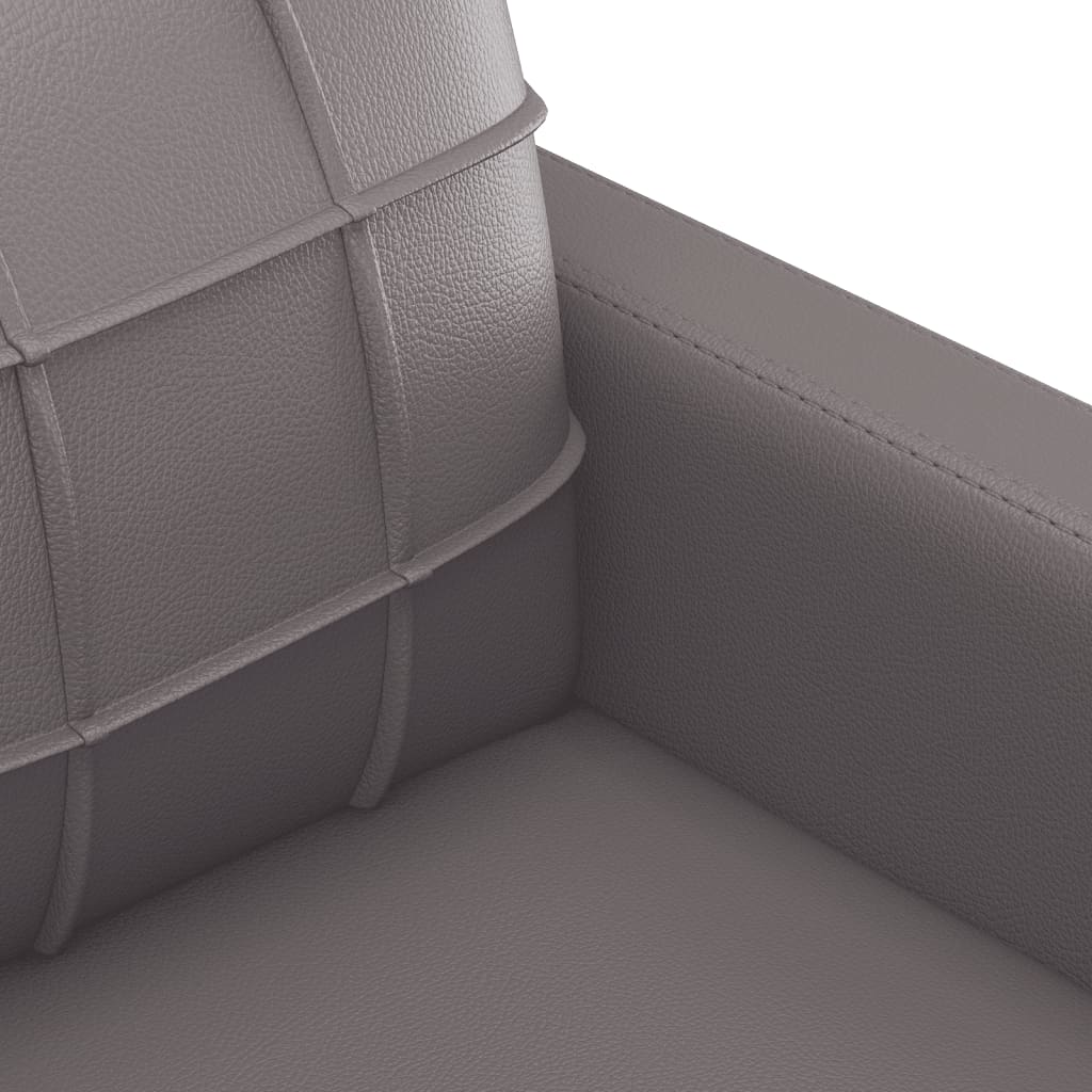Ensemble de canapés 2 pcs avec coussins gris similicuir - XIOS